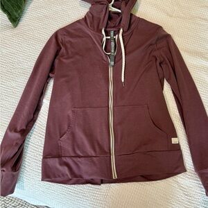 Vuori Burgundy Zip-Up Hoodie
